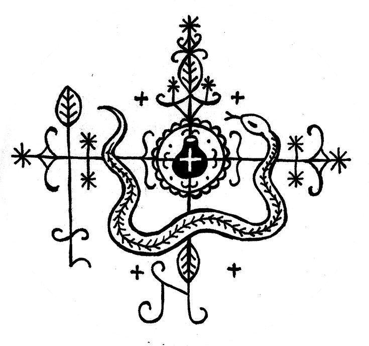 The veve symbol of Simbi