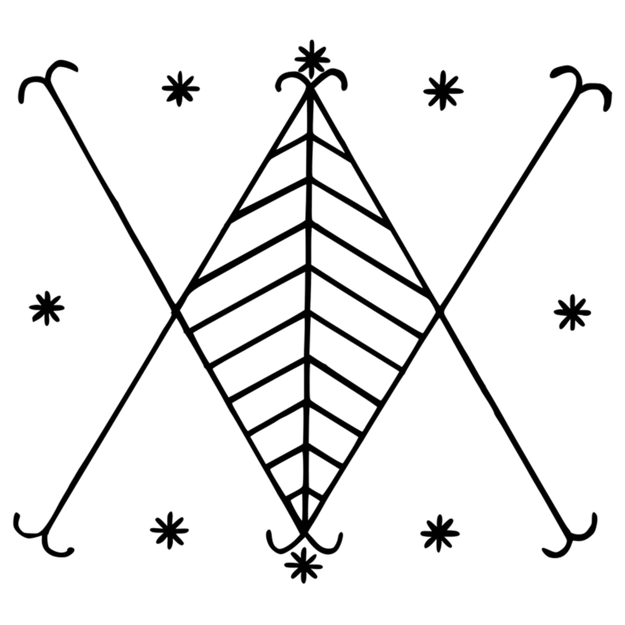 The veve symbol of Ayizan