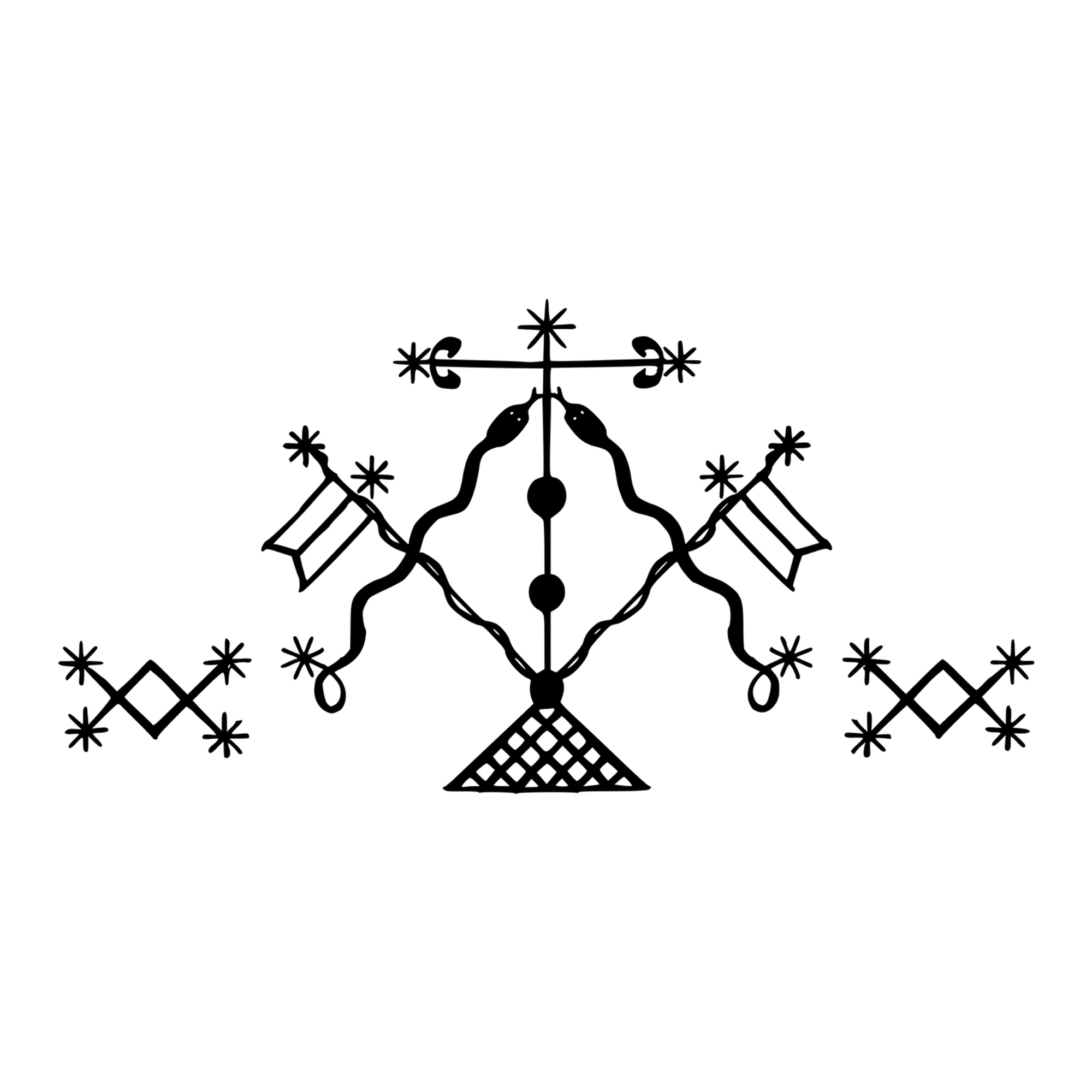 The veve symbol of Damballa Wedo